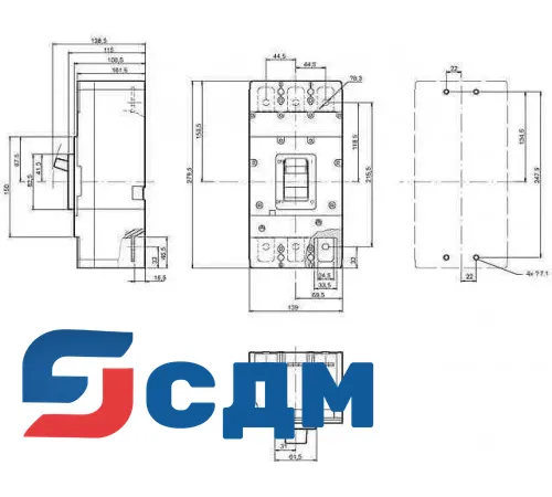 3VL4740-2DE36-.... автоматический выключатель 3 полюсный