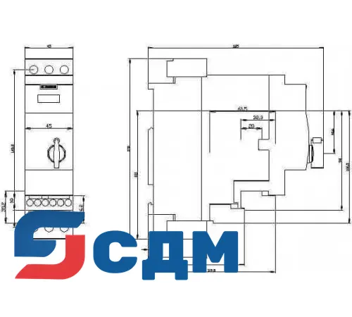 3RA6120-1BB32 Нереверсивный компактный пускатель 3RA61