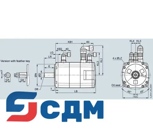1FL6044-1AF61-0AB1 Серводвигатель SIMOTICS S-1FL6