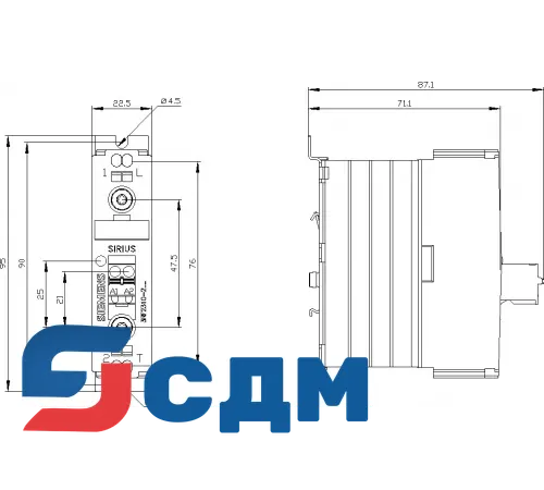 3RF2310-2AA06 1-фазный полупроводниковый контактор 3RF23