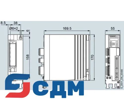 6SL3210-5FB10-2UF0 Базовый сервопреобразователь SINAMICS V90