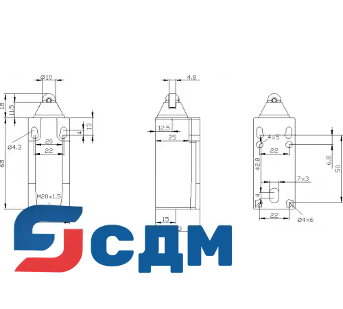 3SE5232-0FD03 Корпуса шириной 31 мм в соответствии с EN 50047