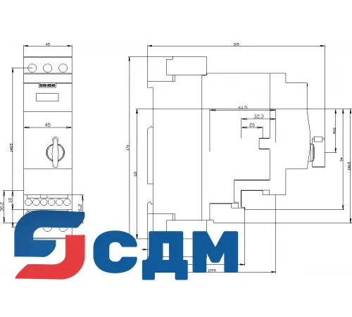 3RA6120-1AP32 Нереверсивный компактный пускатель 3RA61