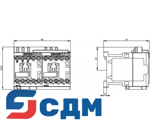 3RA2315-8XE30-1BB4 Реверсивные контакторные сборки SIRIUS 3RA23