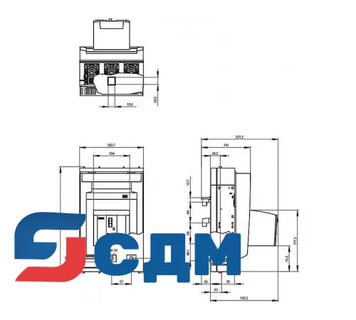 3NP1143-1BC21 Для сборных шин с межосевым расстоянием 60 мм