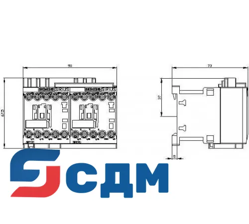 3RA2317-8XB30-1AP0 Реверсивные контакторные сборки SIRIUS 3RA23