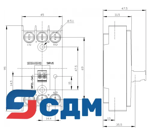 Siemens 3RF2230-3AC45 Твердотельное реле