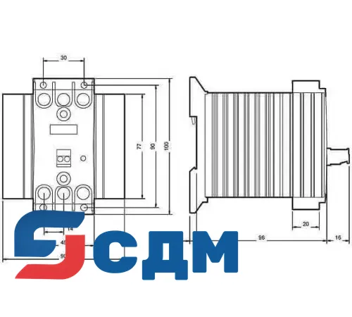 3RF2430-1AB45 3-фазный полупроводниковый контактор 3RF24