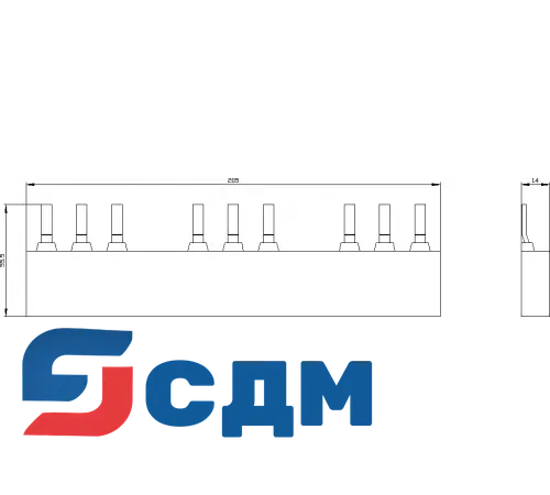 3RV1935-3B Принадлежности для шинной системы