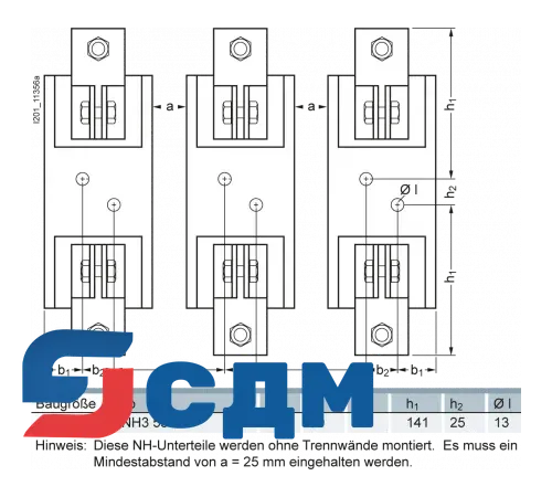 3NH3530 Держатели для плавких вставок LV HRC