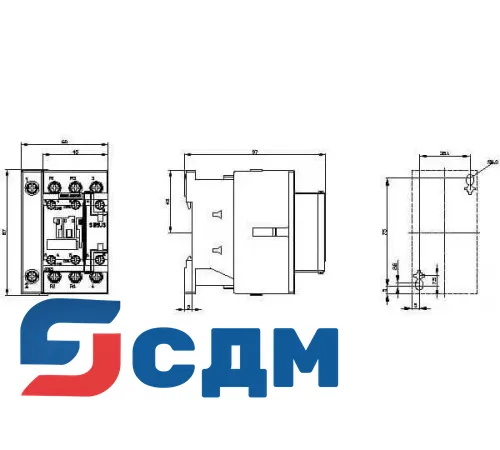 3RT2526-1AP00 4-полюсной контактор SIRIUS 3RT25, 2НО+2НЗ, 4 ... 11 кВт