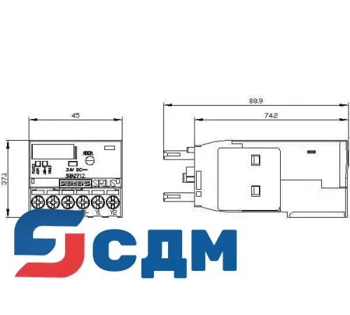 3RA2712-1AA00 Функциональные модули для установки на контакторы SIRIUS 3RT2