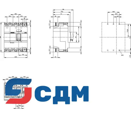 3VA1163-1AA46-0AA0 3VA Переключатели-разъединители в исполнении MCCB мощностью до 160 А