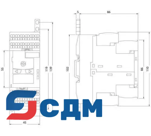 3RS1042-2GW70 Цифровые регулируемые реле DIN 3440