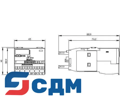 3RA2711-2AA00 Функциональные модули для установки на контакторы SIRIUS 3RT2