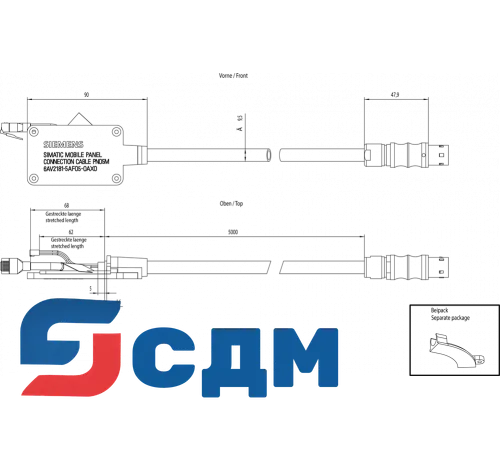 6AV2181-5AF05-0AX0 Соединительный кабель