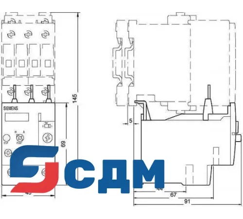Siemens 3RU1126-4BB0 Тепловые реле перегрузки