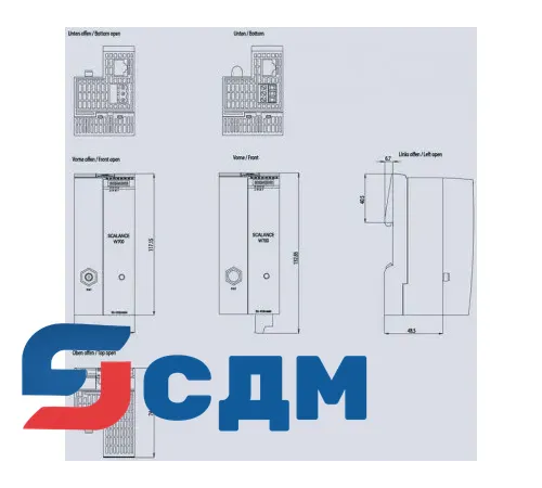 6GK5761-1FC00-0AB0 SCALANCE W761 RJ45 для установки в шкафы управления