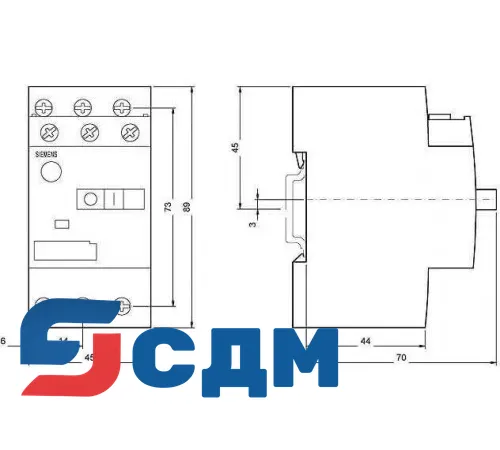 Siemens 3RV1011-1HA15 Автоматический выключатель