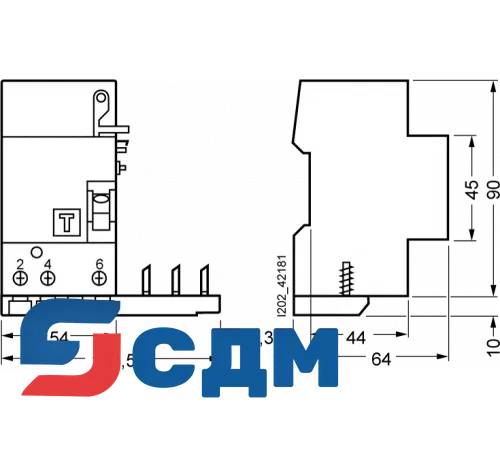 Блок УЗО для автоматического выключателя Siemens 5SM2435-6