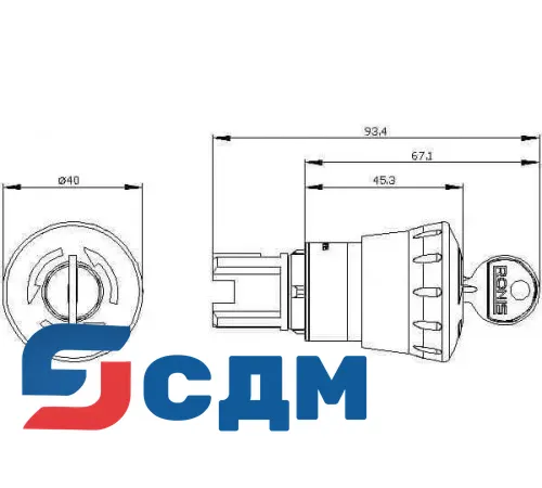 3SU1050-1HG20-0AA0 Кнопка грибовидная АВАРИЙНОЙ ОСТАНОВКИ