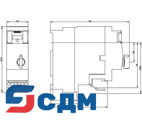 3RA6400-1EB43 Нереверсивный пускатель 3RA64
