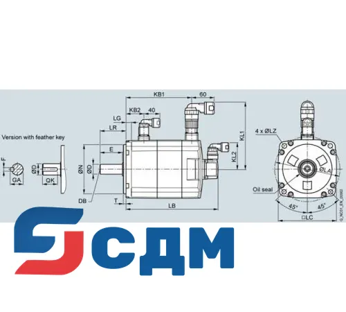 1FL6042-1AF61-0LH1 Серводвигатель SIMOTICS S-1FL6