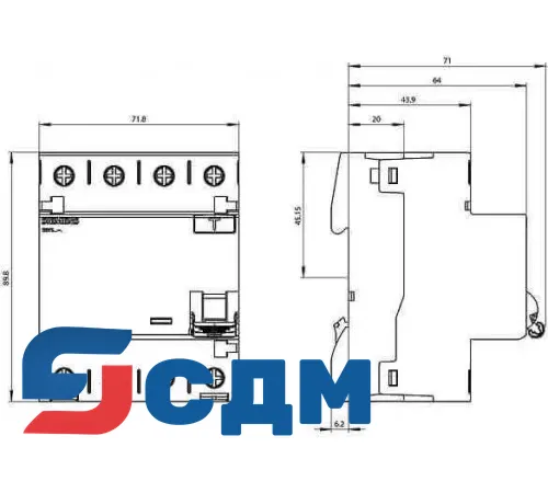 Дифавтомат Siemens 5SV3342-6