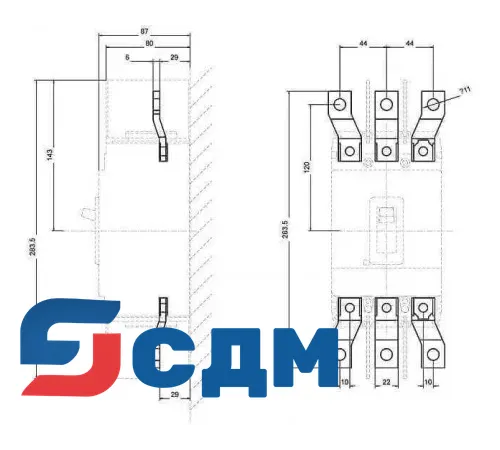 3VL9300-4ED30 Фронтальные соединительные шины