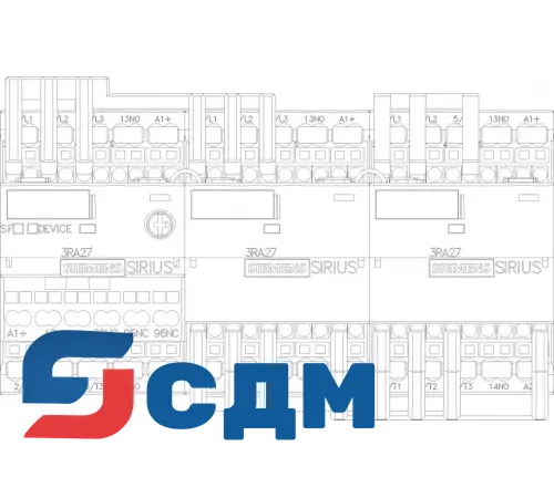 3RA2416-8XE31-2BB4 Контакторные сборки для пуска асинхронных двигателей переключением со звезды на треугольник SIRIUS 3RA24