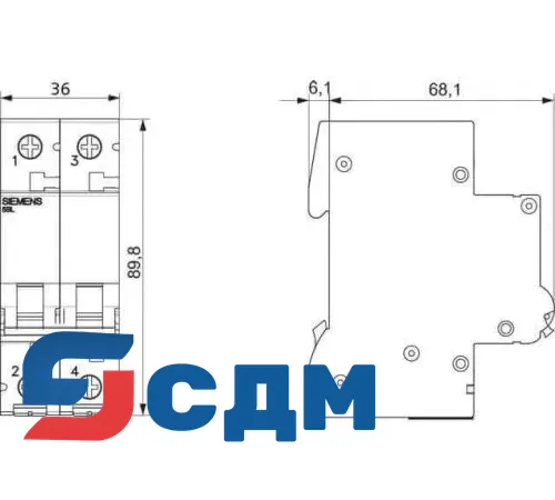 Автоматический выключатель Siemens 5SL4210-7