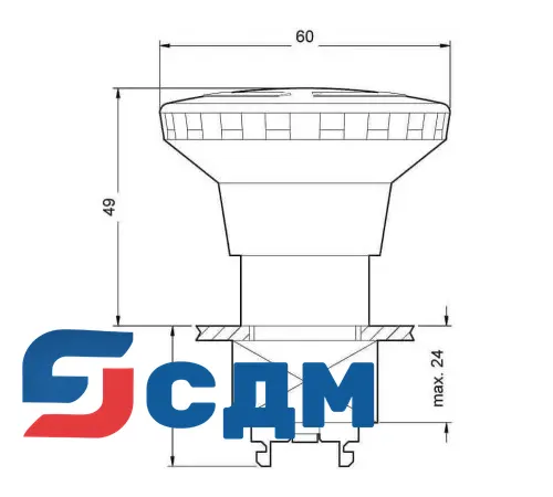 3SB3000-1AA20 Приводы - АВАРИЙНАЯ ОСТАНОВКА грибовидные кнопки