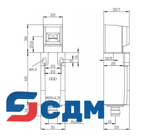 3SE5234-0RV40-1AC4 Корпуса шириной 31 мм в соответствии с EN 50047