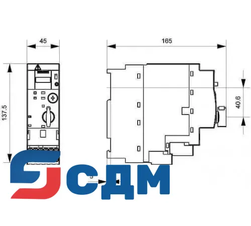3RA6120-1AB33 Нереверсивный компактный пускатель 3RA61