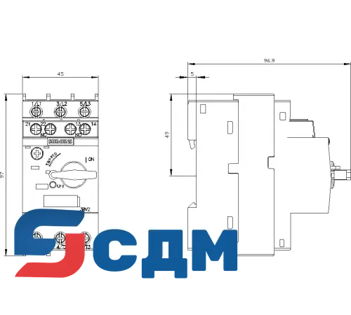 3RV2411-0HA15 Для защиты трансформаторов