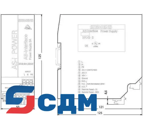 3RX9501-0BA00 Вариант IP20