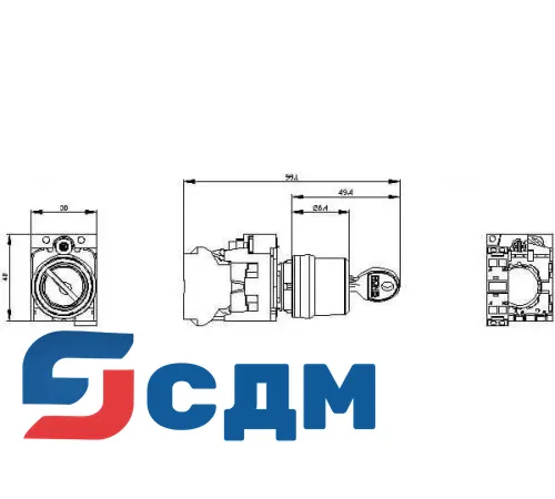 3SU1150-4BF11-3BA0 Выключатель с ключом