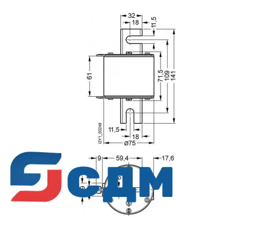 3NC8425-3C Предохранительная вставка NH SITOR