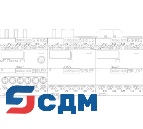 3RA2416-8XE31-1BB4 Контакторные сборки для пуска асинхронных двигателей переключением со звезды на треугольник SIRIUS 3RA24