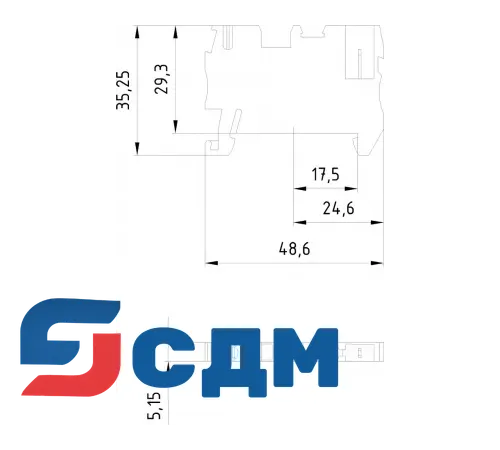 8WH5100-2KF00 Клеммы ALPHA FIX Combi 8WH5 со штыревыми контактными зажимами