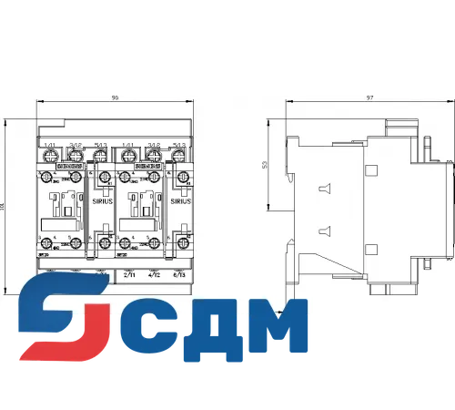 3RA2324-8XB30-1AL2 Реверсивные контакторные сборки SIRIUS 3RA23