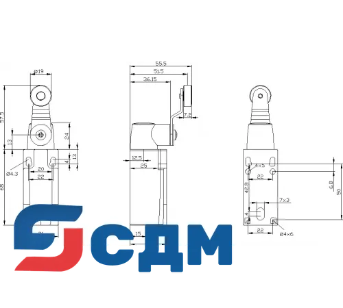 3SE5232-0HK15 Корпуса шириной 31 мм в соответствии с EN 50047