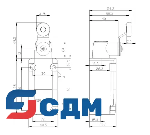 3SE5112-0CH01 Корпуса шириной 40 мм в соответствии с EN 50041