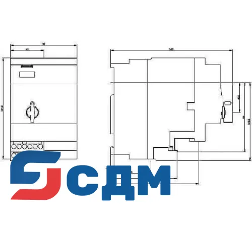 3RA6250-1CB33 Реверсивный компактный пускатель 3RA62