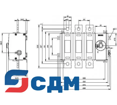 3KD4834-0QE40-0 Выключатель-разъединитель SENTRON