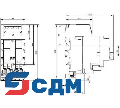 3RA6822-0AC Системы ввода питания для 3RA6