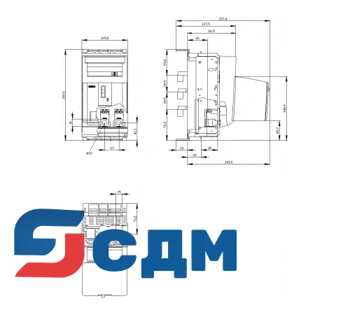 3NP1133-1BB21 Для сборных шин с межосевым расстоянием 40 мм