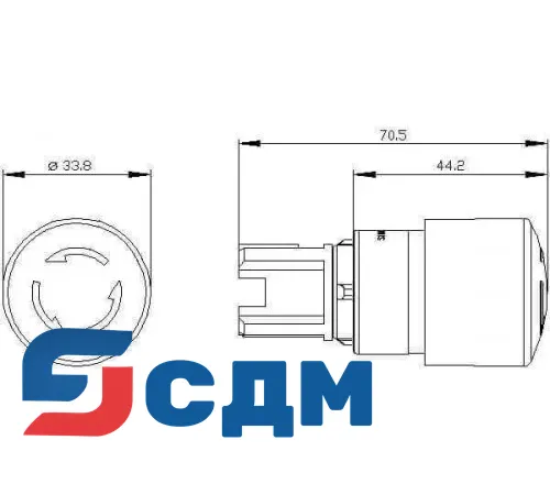 3SU1050-1GB20-0AA0 Кнопка грибовидная АВАРИЙНОЙ ОСТАНОВКИ