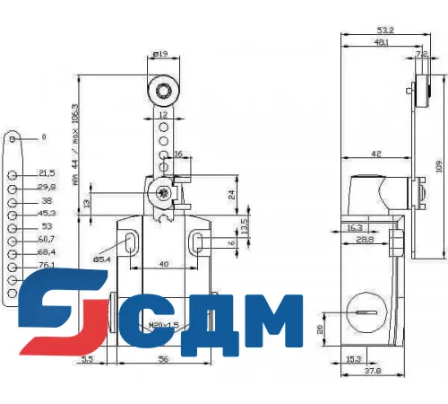 3SE5122-0BH60 Корпуса шириной 56 мм