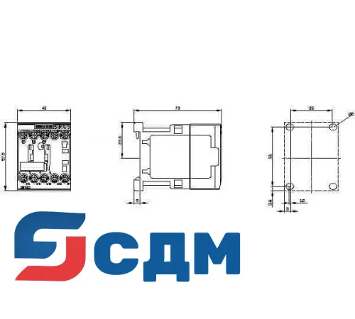 Контактор Siemens 3RT2016-1BB41-0CC0